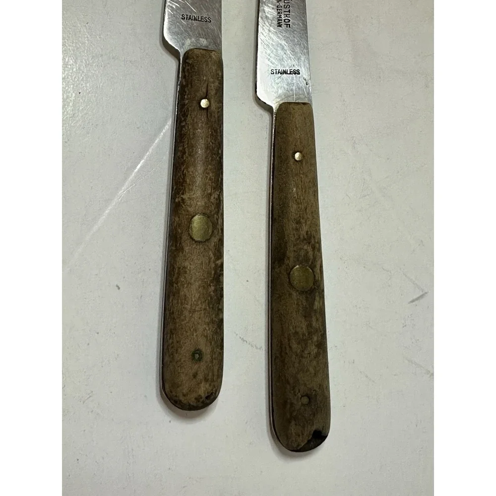 Lot Of Two 1950s Vintage Ed Wusthof Stainless Knife Solingen Germany